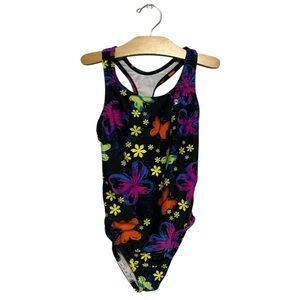 Speedo Girls Butterfly Kids Swimsuit Size 8 One Piece
